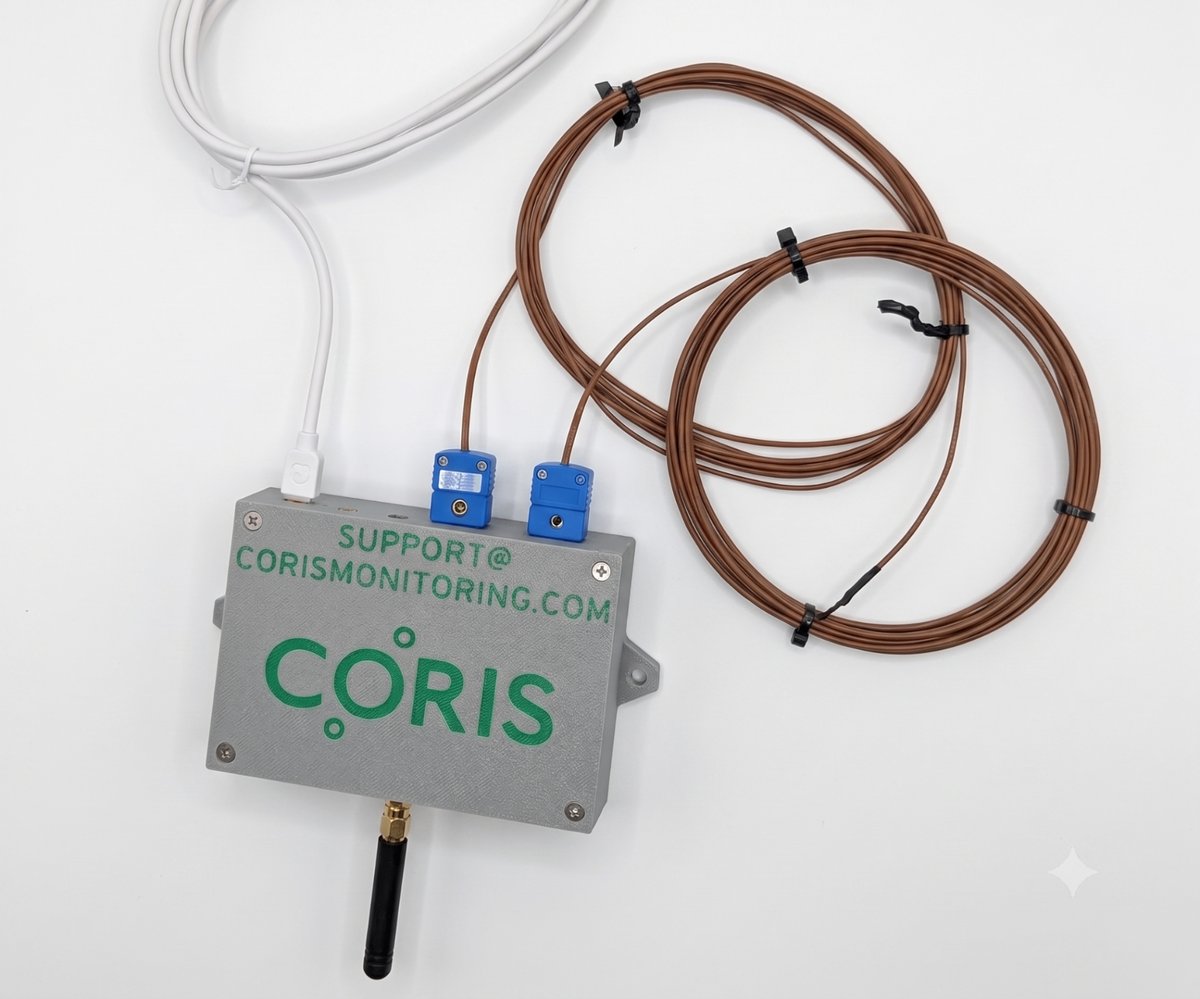 CORIS ETS-2 wireless temperature sensor with two probes